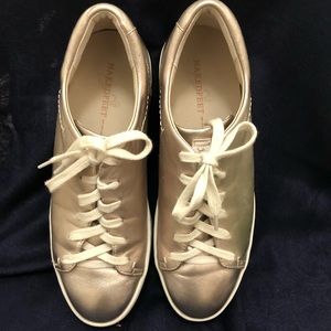 Naked Feet Helixx soft gold platform sneakers